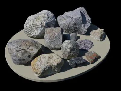 Rock Collection 01 Low-poly 3D model