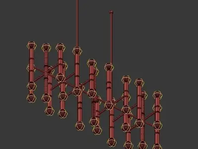 Meurice Rectangular Chandelier 3D model