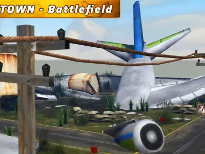 FPS Town - Realistic Battlefield Low-poly 3D model