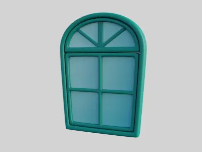 Cartoon Window 9b 3D model