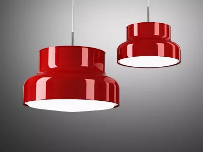 Bumling two gold pendant lights 3D model