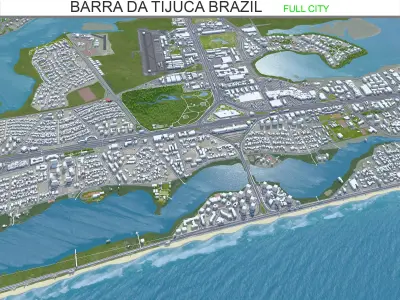 Barra da Tijuca Brazil Low-poly 3D model