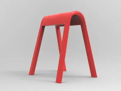 Mela Horse Seat Low-poly 3D model