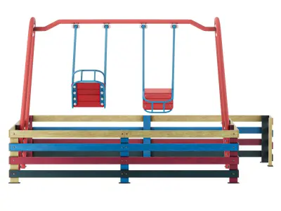 Double swing with backrests 3D model