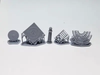 Printable European Street Details 3D Print 3D print model