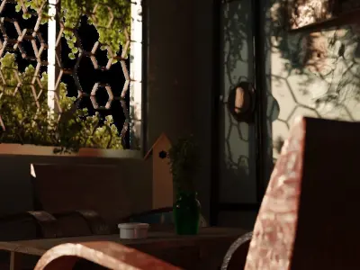 Vietnam old house Model  Low-poly 3D model