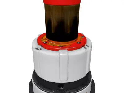 SciFi Industrial Warning Beacon Light Low-poly 3D model