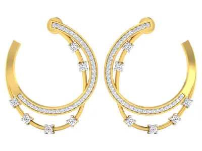Earring Pendant Set 3dm STL OBJ FBX Render Details 3D print model