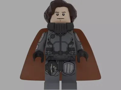 Paul Dune Lego Caracter Rigged 3D model