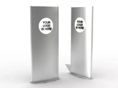 Chrome Signboard Free 3D model