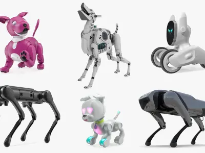  Robots Dog Rigged Collection 4 