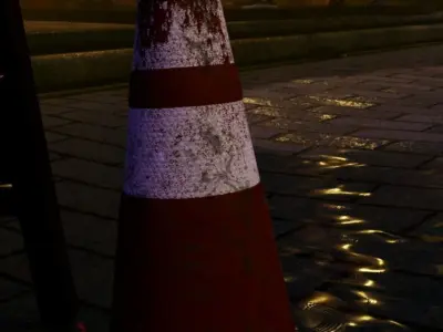 Traffic Cone -  Game Ready Low-poly 3D model