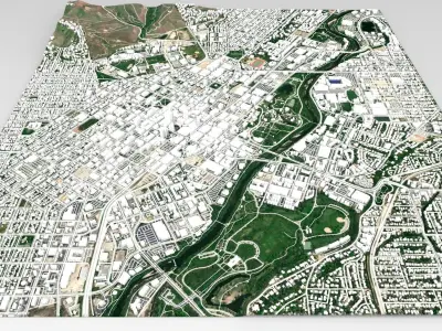 Cityscape Boise USA 3D model