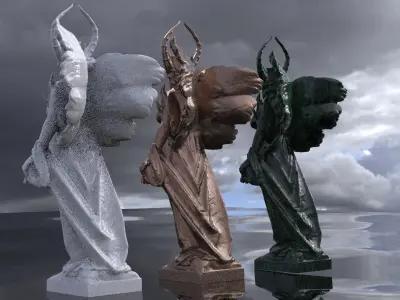 Ghost Mother Fallen Angel Statue  3D model