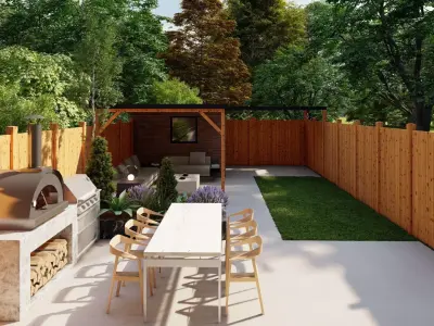 Garden Landscape 3D Model - SketchUp and Lumion Scene 3D model