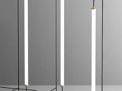 Linear Metal Led Floor Lamp 3D model