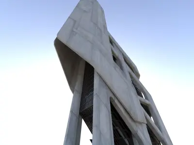  4 Futuristic Buildings Set 