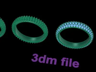 Dainty Cluster Diamond Infinity Band Size6 3D print model