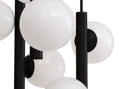 Tin Tin S3 Suspension Lamp Black  Marchetti chandelier 3D model