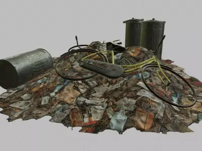 Garbage Pile Low-poly 3D model