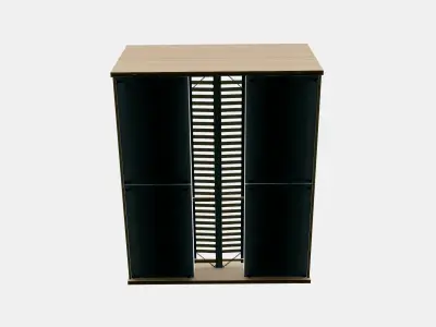 MALM Bed frame high w 4 storage boxes 11 Low-poly 3D model