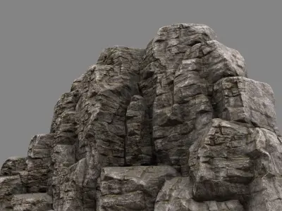 Rock Mount Low-poly 3D model order