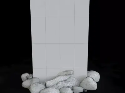 camping fire 003 3D model