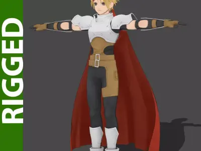 Cress 3D Rigged Model 3D model