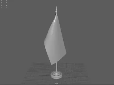 RUSSIA DESK FLAG Low-poly 3D model