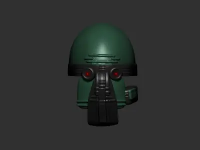 helmet high poly sculpt 3d printable  3D model 142