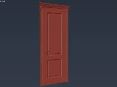 Classic Door Free low-poly 3D model