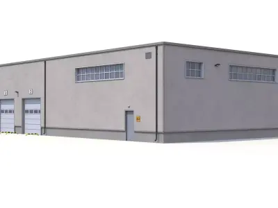 Warehouse Building 23 PBR Low-poly 3D model