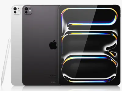 Apple iPad Pro M4 13-inch All Colors 3D model