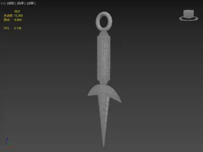 Kunai  Low-poly 3D model