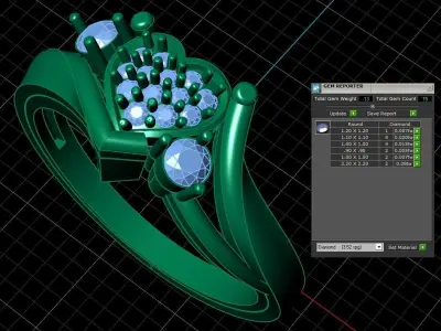 Diamond Ring for Women 3D print model 15