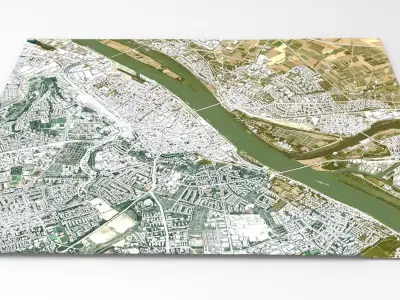 Cityscape Mainz Germany 3D model
