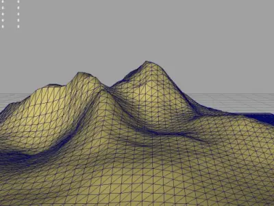 3d Terrain Mountains with stairs 3D model