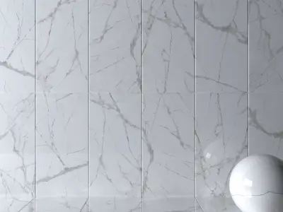 Wall Tiles Museum Glacier White Set 60x120 Set 1 Texture