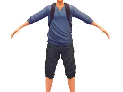Cartoon High Poly Subdivision Avatar 012 3D Model Low-poly 3D model
