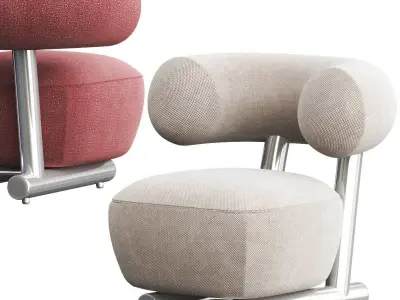 PIPE Armchair By Moroso 3D model