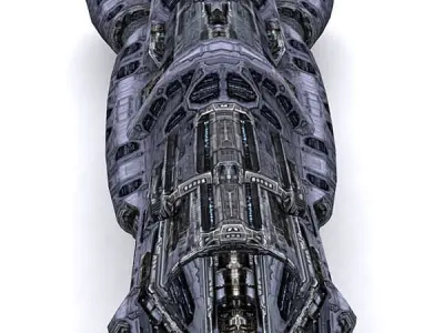 3DRT - Norad Battleship - Betan Low-poly 3D model