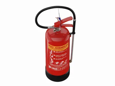 Wet Chemical Fire Extinguisher 3D model