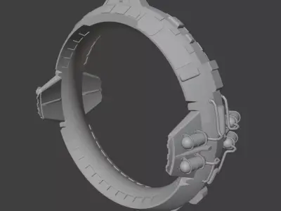Space Star Gate Low-poly 3D model