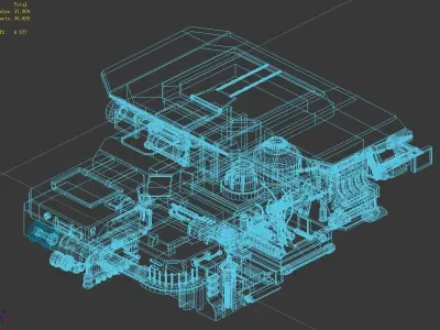 Spacecraft - Ground Platform 03 3D model