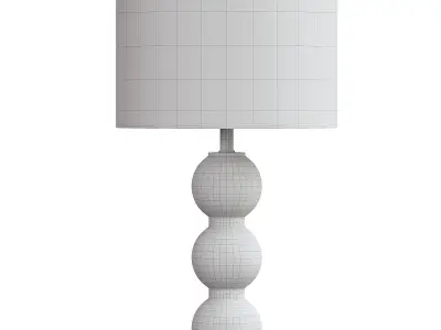 Bella Glass Triple Sphere Table Lamp 3D model