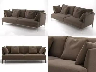 Portofino four different sofas with cushions 3D model