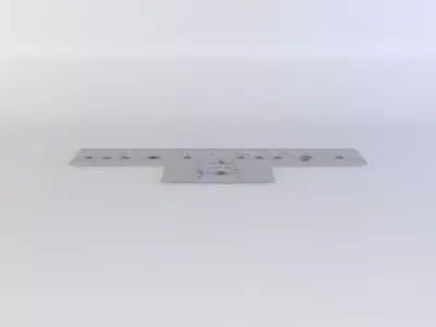 Road with weed Low-poly 3D model