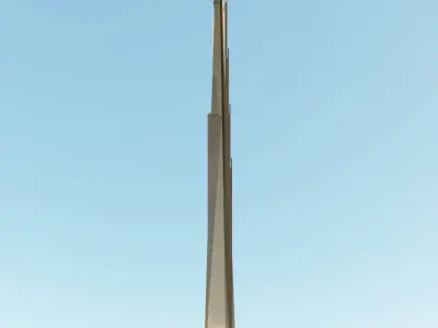 Skyscraper The Illinois-Frank Lloyd Wright 3D model