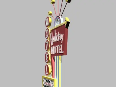 Motel Sign 3D model