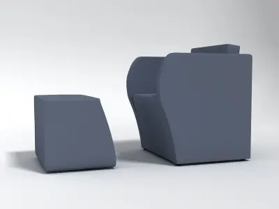 Armchair simple bridge Free 3D model